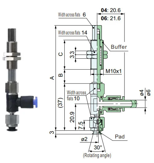 Ball Joint Vacuum Suction Cups Zp2 J